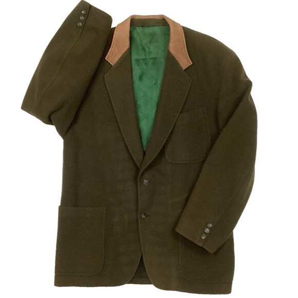 Henry Cotton’s Traditional Makers Coat-Men's 50/XXL-Olive Green-Lined-Collared